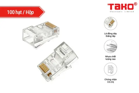 Đầu mạng RJ45 Cat6 AMTAKO 63P 1