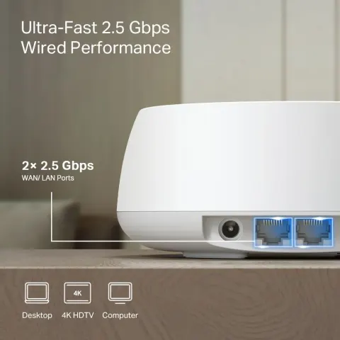 Deco BE25 (3-pack) Hệ thống Mesh Wi-Fi 7 BE5000 Cho Gia Đình 5