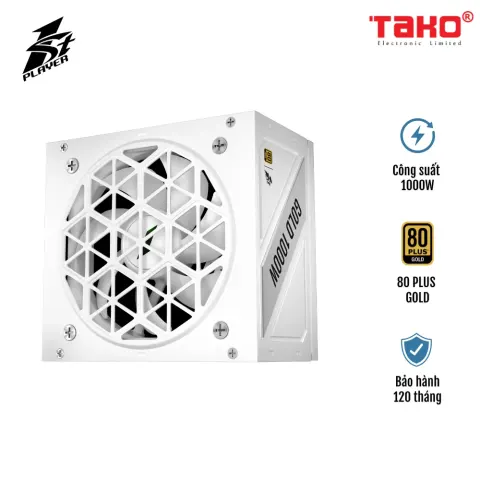 NGUỒN MÁY TÍNH 1STPLAYER NGDP-GLD-1000 1000W TRẮNG (80 PLUS GOLD) (5262)
