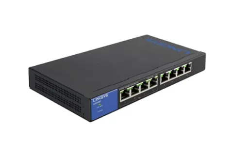 LINKSYS LGS108P 8-PORT BUSINESS DESKTOP GIGABIT POE+ SWITCH 1