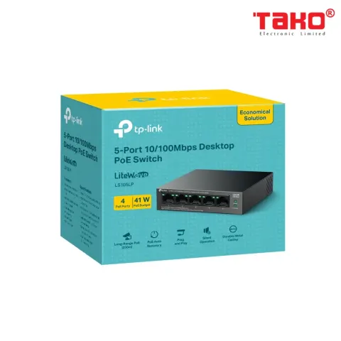 LS105LP Switch Để Bàn 5 Cổng 10/100Mbps với 4 Cổng PoE 3