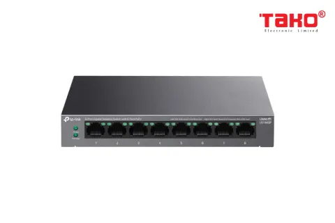 LS108GP Switch máy tính để bàn 8 cổng Gigabit với 8 cổng PoE+ 1