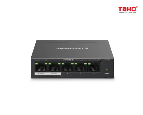 MS105GP 5-Port Gigabit Desktop Switch with 4-Port PoE+ 1