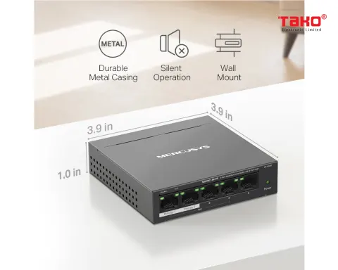 MS105GP 5-Port Gigabit Desktop Switch with 4-Port PoE+ 9