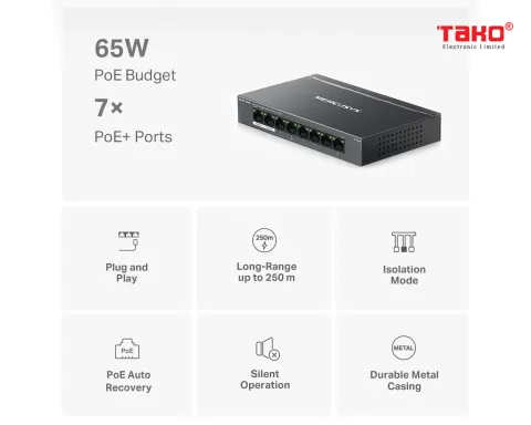 MS108GP 8-Port Gigabit Desktop Switch with 7-Port PoE+ 4