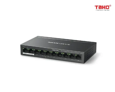 MS110P Bộ chuyển mạch máy tính để bàn 10 cổng 10 / 100Mbps với PoE + 8 cổng 2