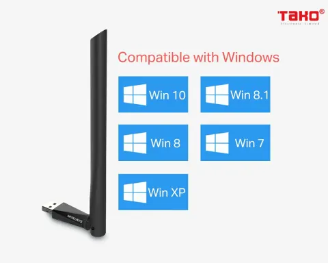 MU6H Bộ Chuyển Đổi USB Wi-Fi Băng Tần Kép Độ Lợi Cao AC650 4