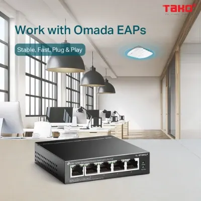 Switch Để Bàn 5 Cổng 10/100Mbps với 4 Cổng PoE 3