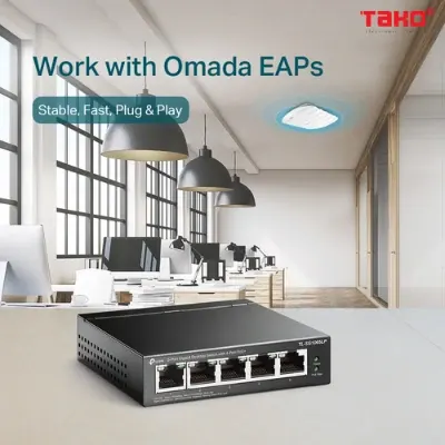 Switch Để Bàn 5 Cổng Gigabit với 4 Cổng PoE+ TL-SG1005LP 4