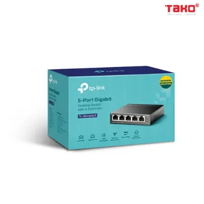 Switch Để Bàn 5 Cổng Gigabit với 4 Cổng PoE+ TL-SG1005LP 8