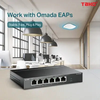 Switch Để Bàn 6 Cổng 10/100Mbps với 4 Cổng PoE+ 3