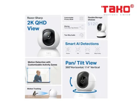 Tapo C220 Camera AI WiFi An Ninh Gia Đình Quay/Quét 6