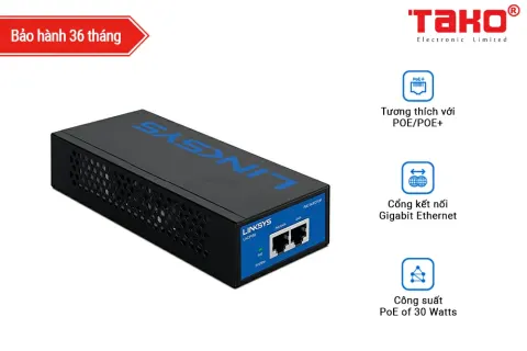 Thiết bị mạng Linksys Poe Injector Gigabit High Power LACPI30 1