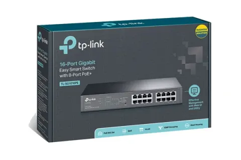 TL-SG1016PE 16-Port Gigabit Easy Smart PoE Switch with 8-Port PoE+ 4