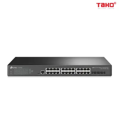 TL-SG3428X Bộ chuyển mạch được quản lý JetStream 24 cổng Gigabit L2 + với 4 khe cắm 10GE SFP + 1