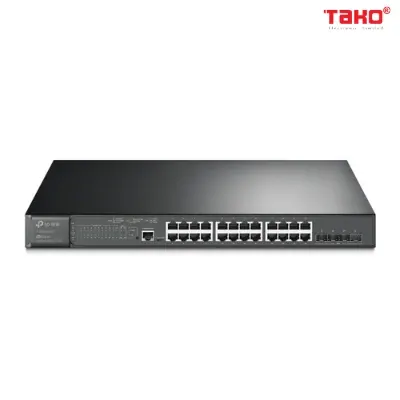TL-SG3428XMP JetStream 24-Port Gigabit và 4-Port 10GE SFP + L2 + Managed Switch với 24-Port PoE + 1