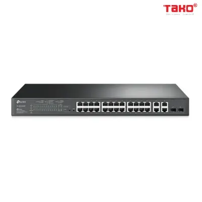 TL-SL2428P JetStream 24 cổng 10 / 100Mbps + 4 cổng Gigabit Smart Switch với 24 cổng PoE + 1