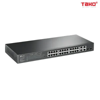 TL-SL2428P JetStream 24 cổng 10 / 100Mbps + 4 cổng Gigabit Smart Switch với 24 cổng PoE + 2