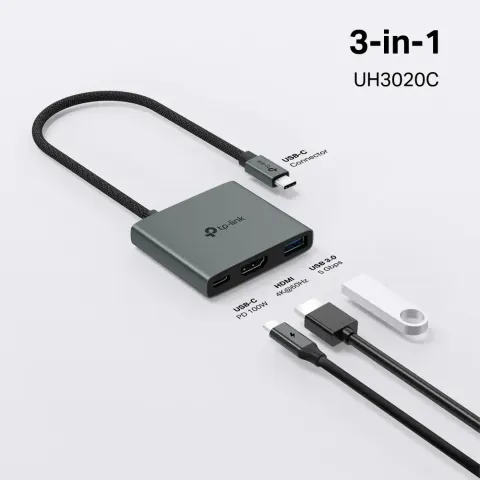 UH3020C Hub USB Type-C 3 Cổng 2