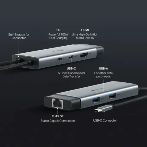 UH6120C Hub USB Type-C 6 Cổng 6