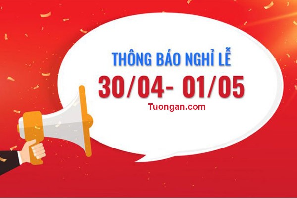 TAKO thông báo lịch nghỉ lễ ngày Giải Phóng Miền Nam 30/4 và Quốc Tế Lao Động 1/5 năm 2019