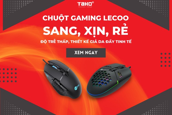 Chuột gaming Lecoo sang, xịn, rẻ - Độ trễ thấp, thiết kế giả da đầy tinh tế