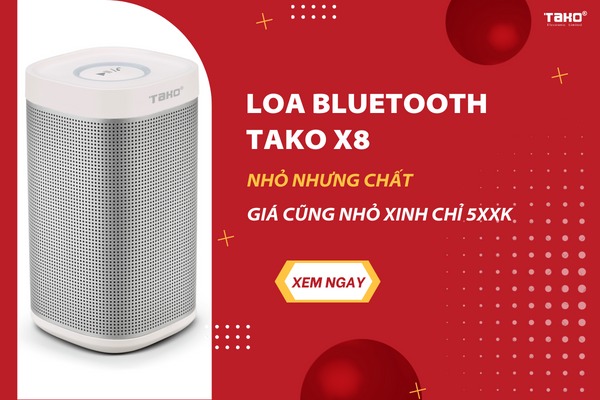 Loa bluetooth TAKO X8 nhỏ nhưng chất - Giá cũng nhỏ xinh chỉ 5xxK