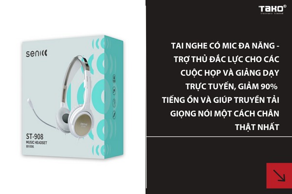 Tai nghe có mic đa năng - Trợ thủ đắc lực cho các cuộc họp và giảng dạy trực tuyến, giảm 90% tiếng ồn và giúp truyền tải giọng nói một cách chân thật nhất