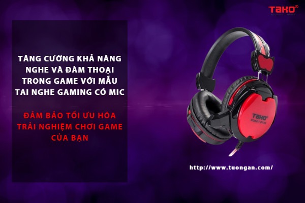 Tăng cường khả năng nghe và đàm thoại trong game với mẫu tai nghe gaming có mic, đảm bảo tối ưu hóa trải nghiệm chơi game của bạn