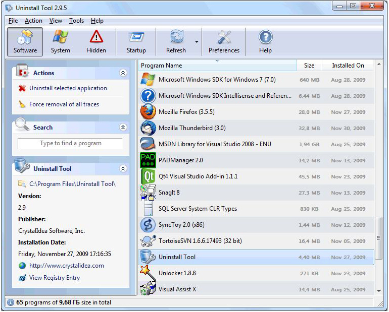 Uninstall Tool v2.9.6 Build 5106 | Công cụ thay thế Add/Remove Program của Windows.