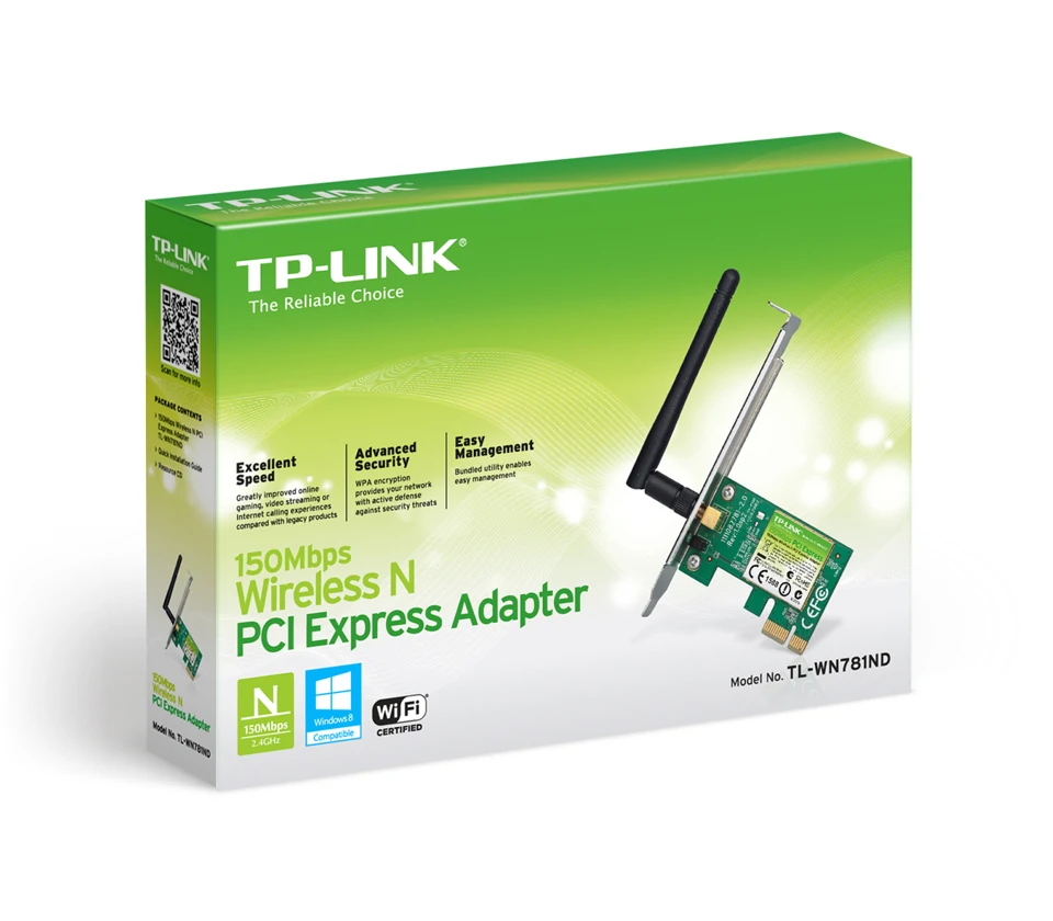 150Mbps Wireless PCI Express Adapter TL-WN781ND 3