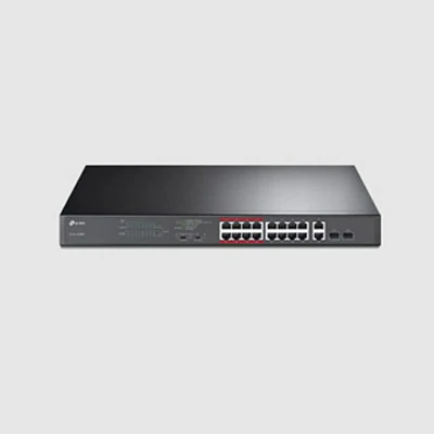 TL-SL1218MP 16-Port 10/100Mbps + 2-Port Gigabit Unmanaged PoE Switch