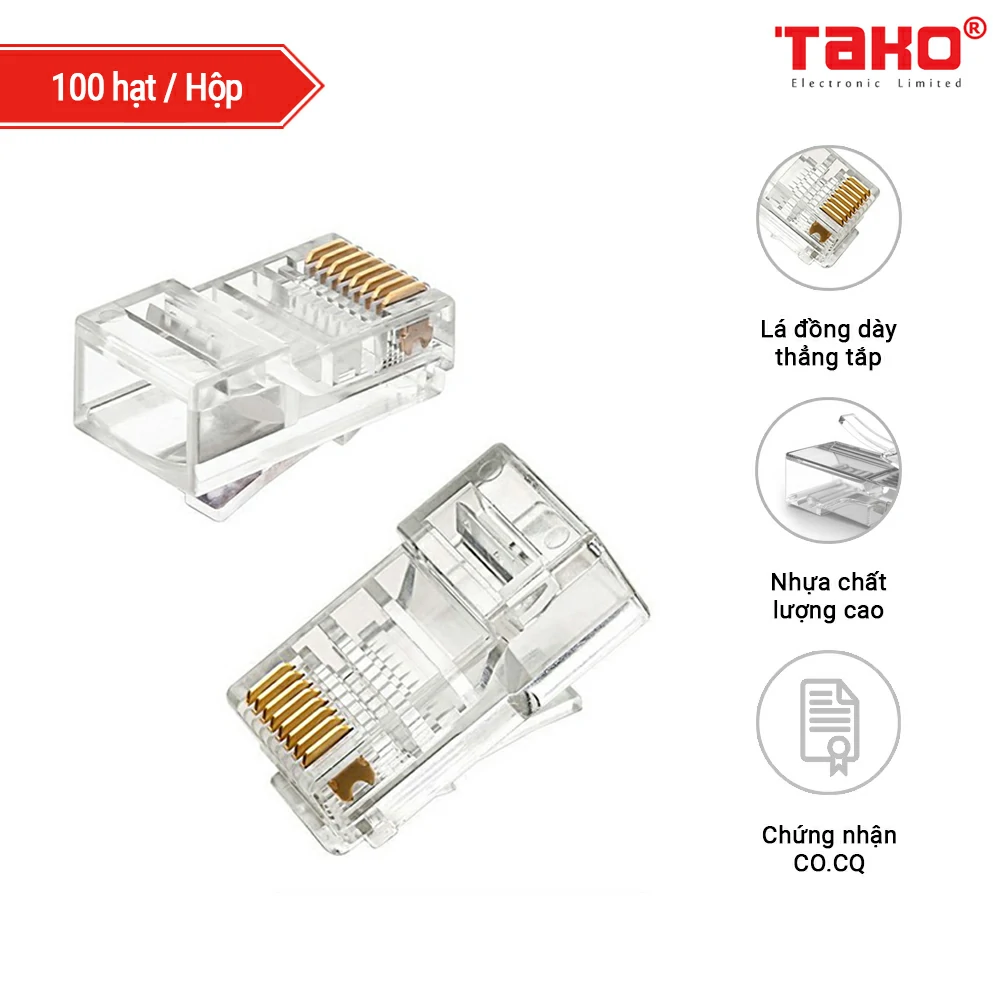 Đầu mạng RJ45 Cat6 AMTAKO 63P