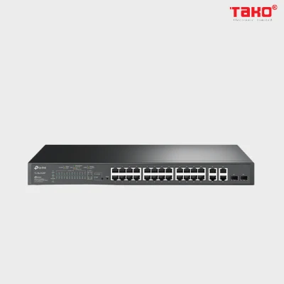 TL-SL2428P JetStream 24 cổng 10 / 100Mbps + 4 cổng Gigabit Smart Switch với 24 cổng PoE +