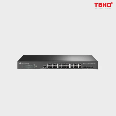 TL-SG3428X Bộ chuyển mạch được quản lý JetStream 24 cổng Gigabit L2 + với 4 khe cắm 10GE SFP +