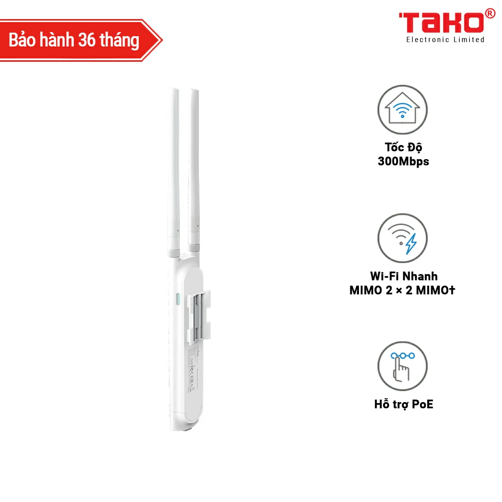 EAP110-Outdoor Access Point Chuẩn N không dây ngoài trời Tốc độ 300Mbps