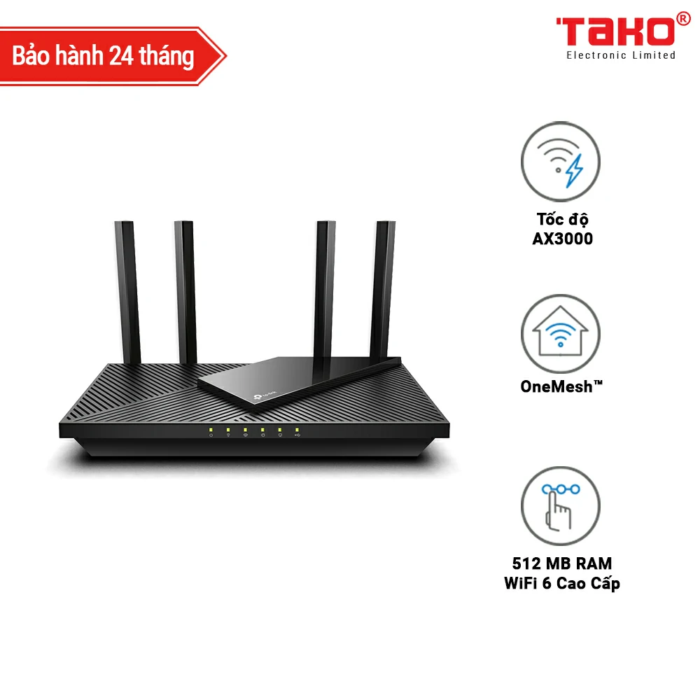 Archer AX55 Router Wi-Fi 6 Gigabit Băng Tần Kép AX3000