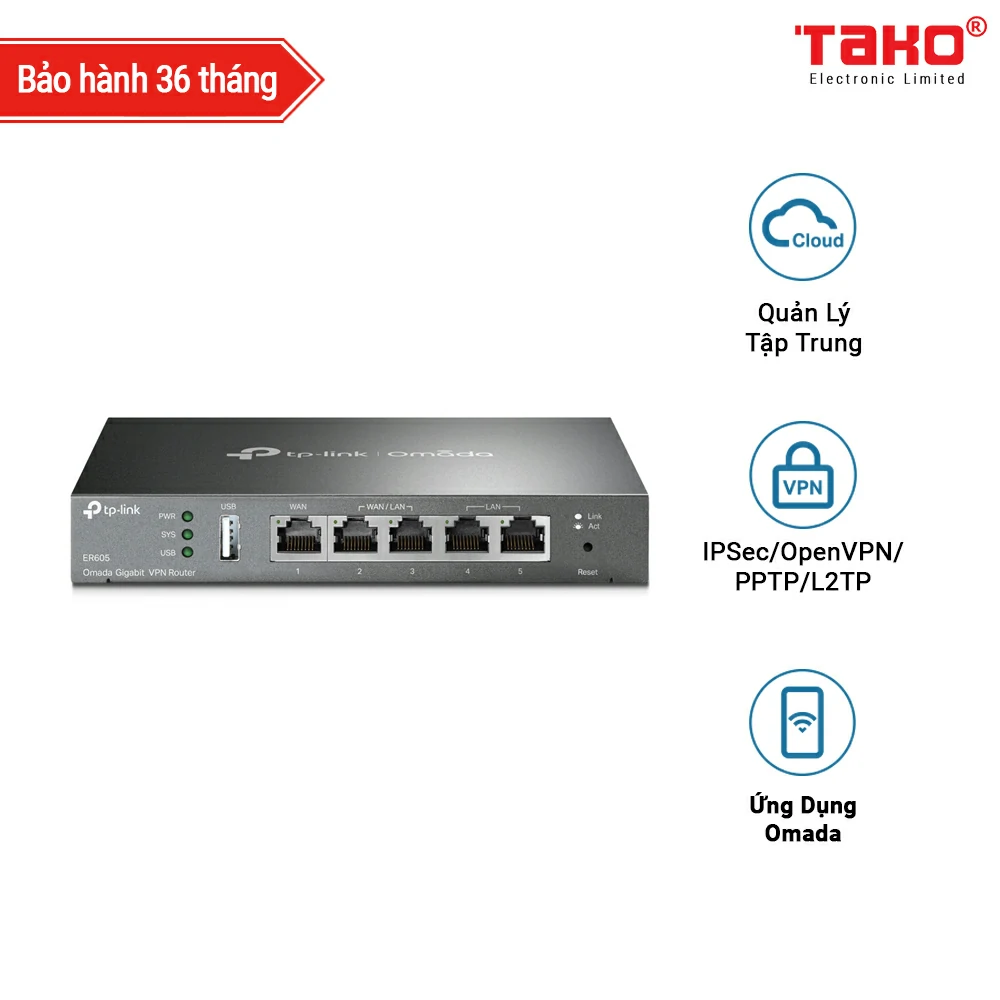 ER605 Bộ định tuyến VPN Omada Gigabit