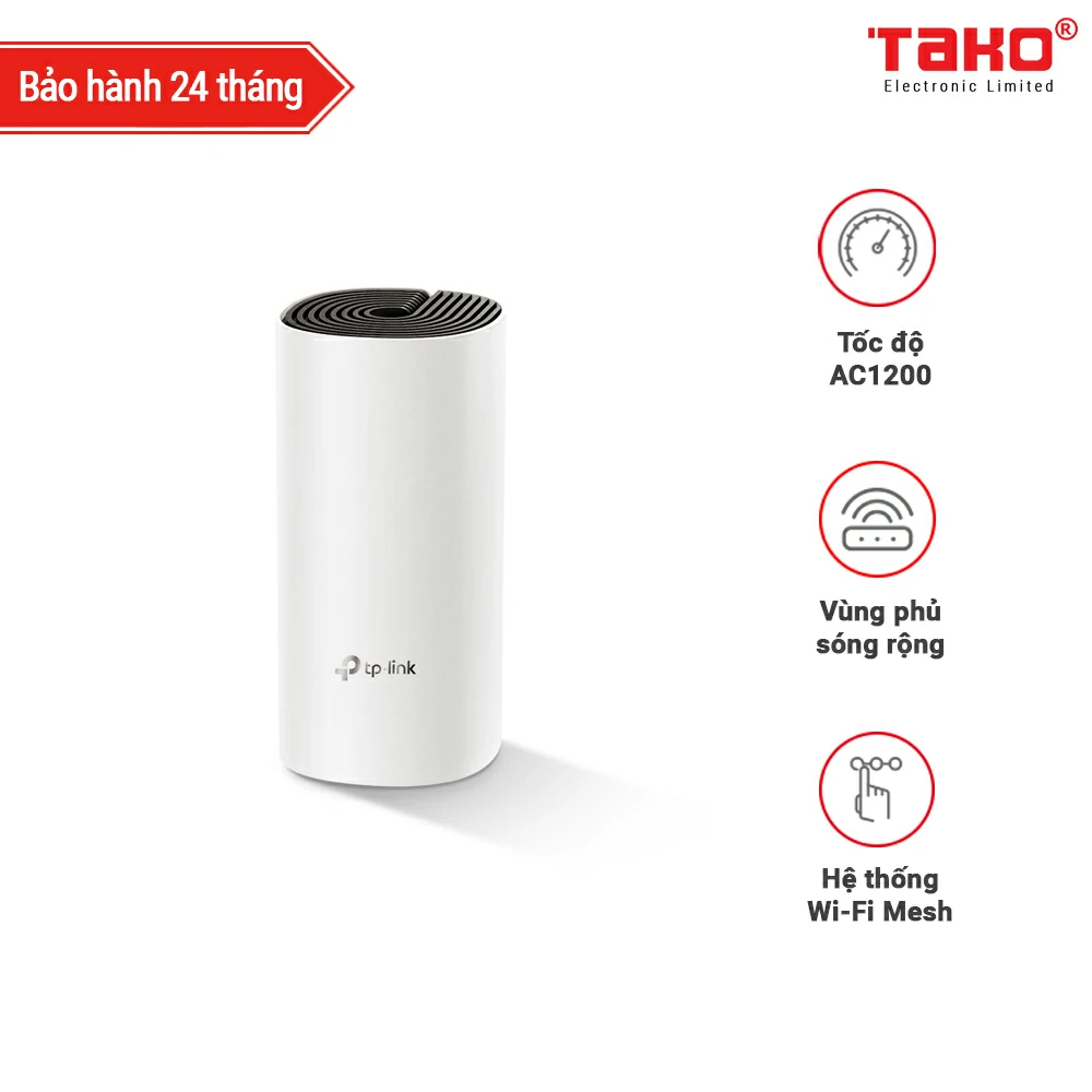 Deco E4(1-pack) Hệ thống Wi-Fi Mesh Cho Gia Đình AC1200