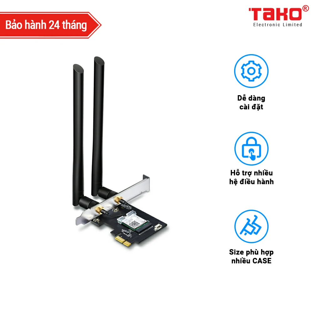 ARCHER T5E Bộ chuyển đổi PCIe AC1200 WiFi Bluetooth 4.2