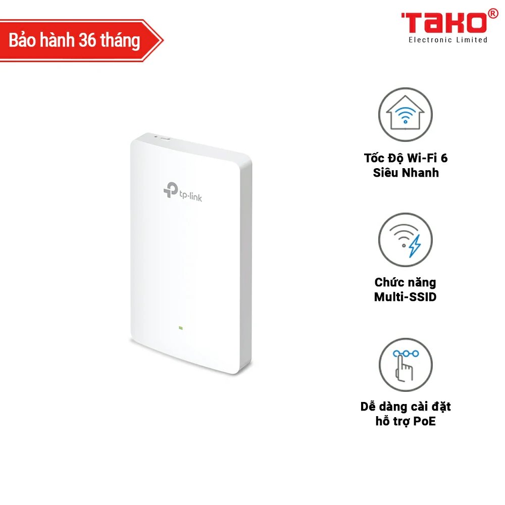 EAP615-Wall Điểm truy cập gắn tường không dây MU-MIMO Gigabit Omada AX1800