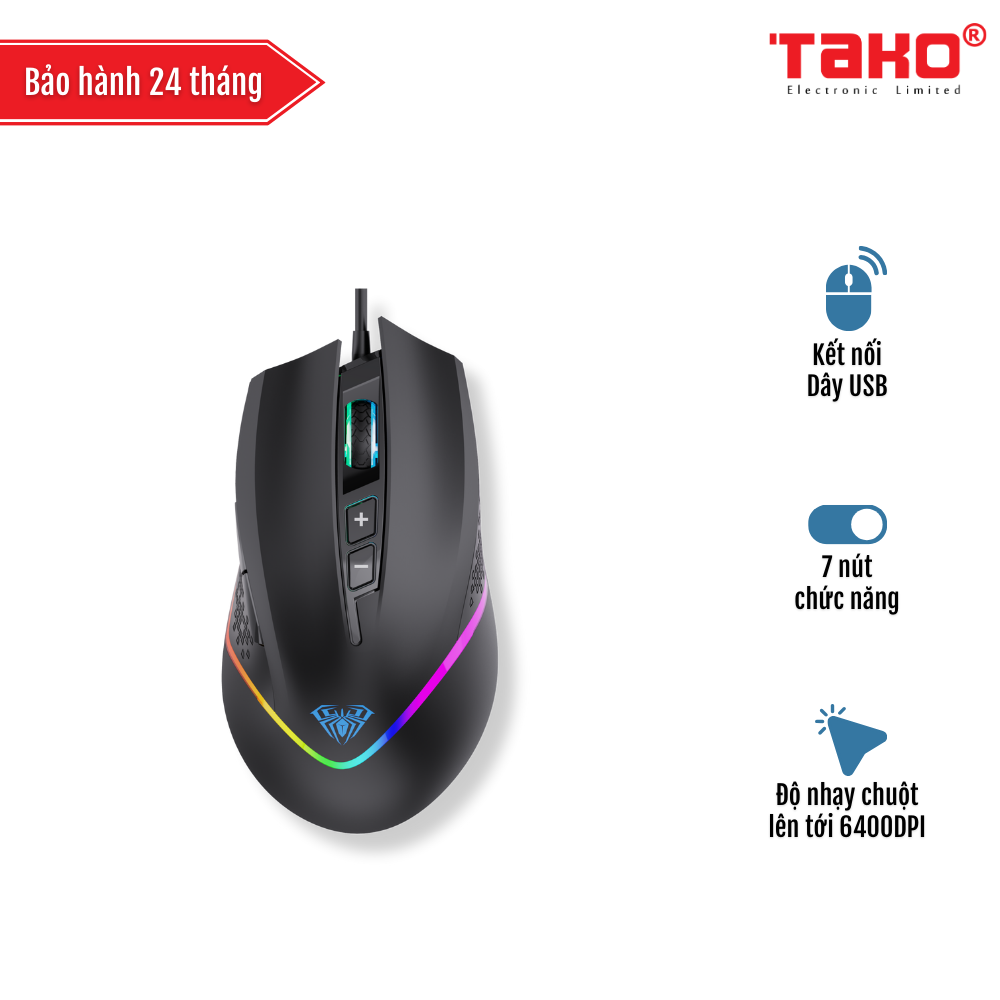 AULA F805 CHUỘT GAMING CÓ DÂY