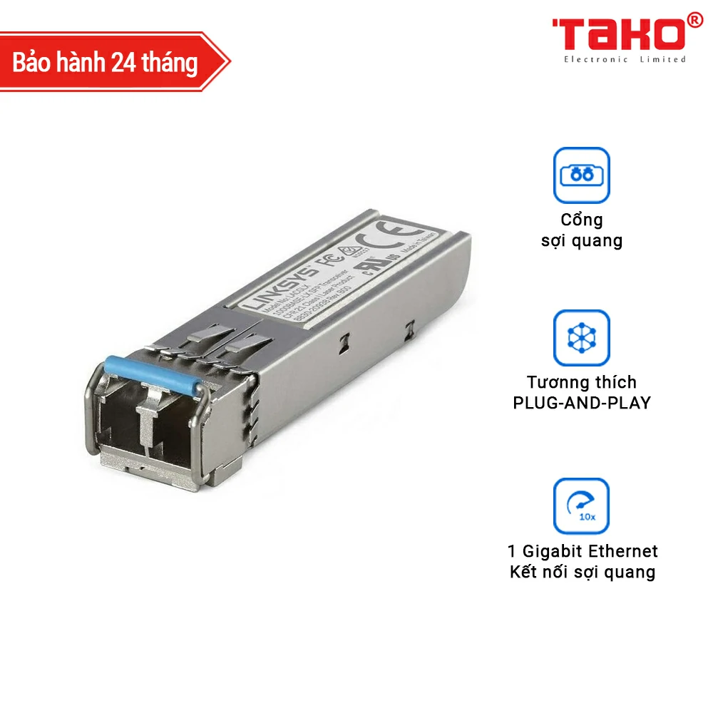 Thiết bị mạng Linksys Transceiver 1000 Base-LX -SFP Linksys LACGLX