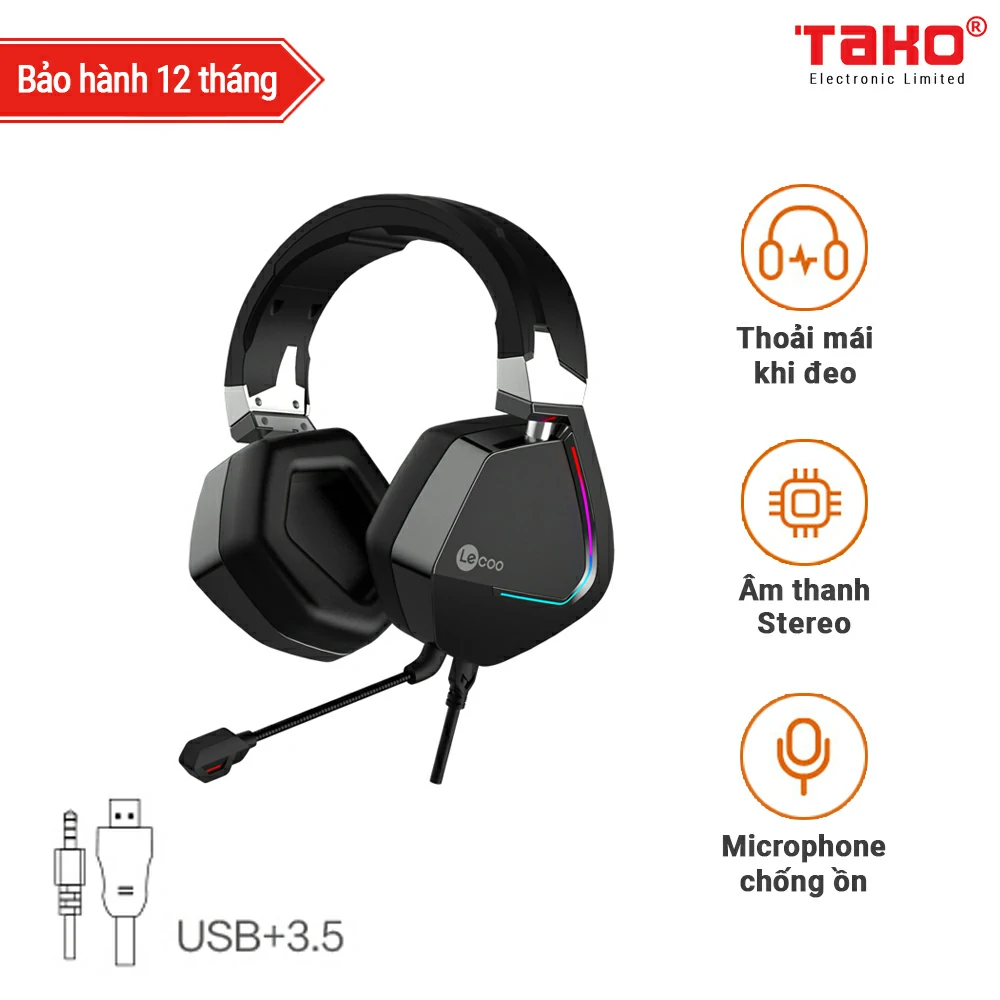 Tai nghe Gaming có dây Lecoo HT402 (Jack USB)