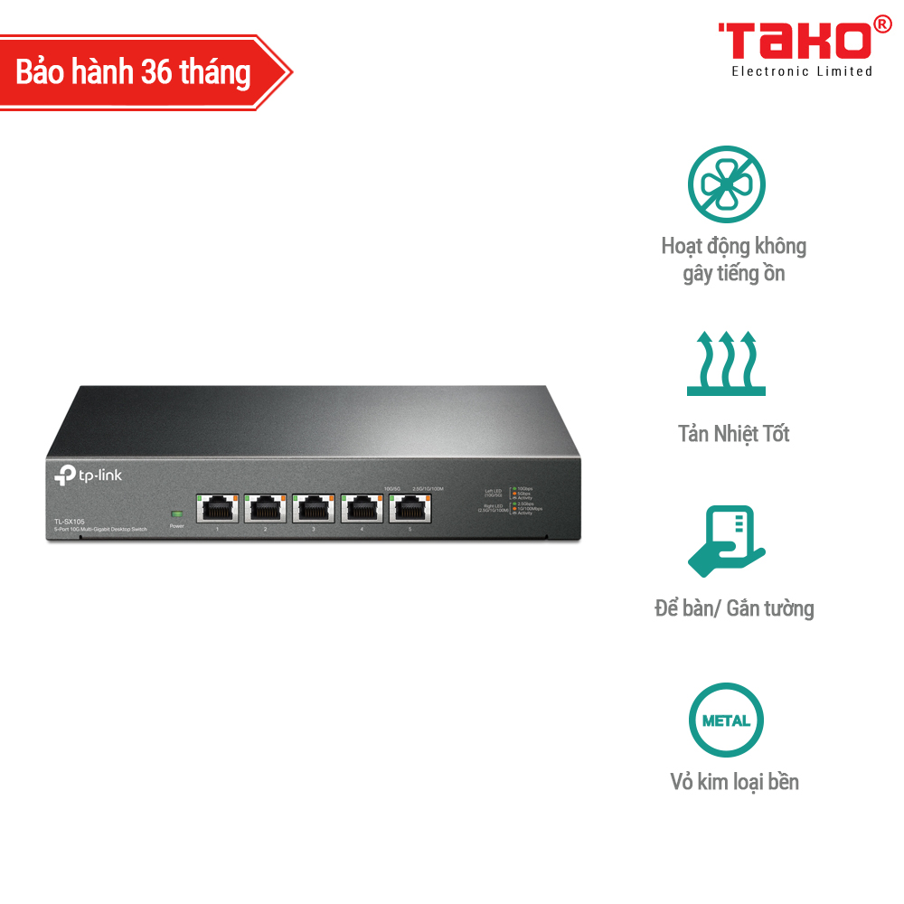 TL-SX105 Switch Để Bàn 5 Cổng 10G