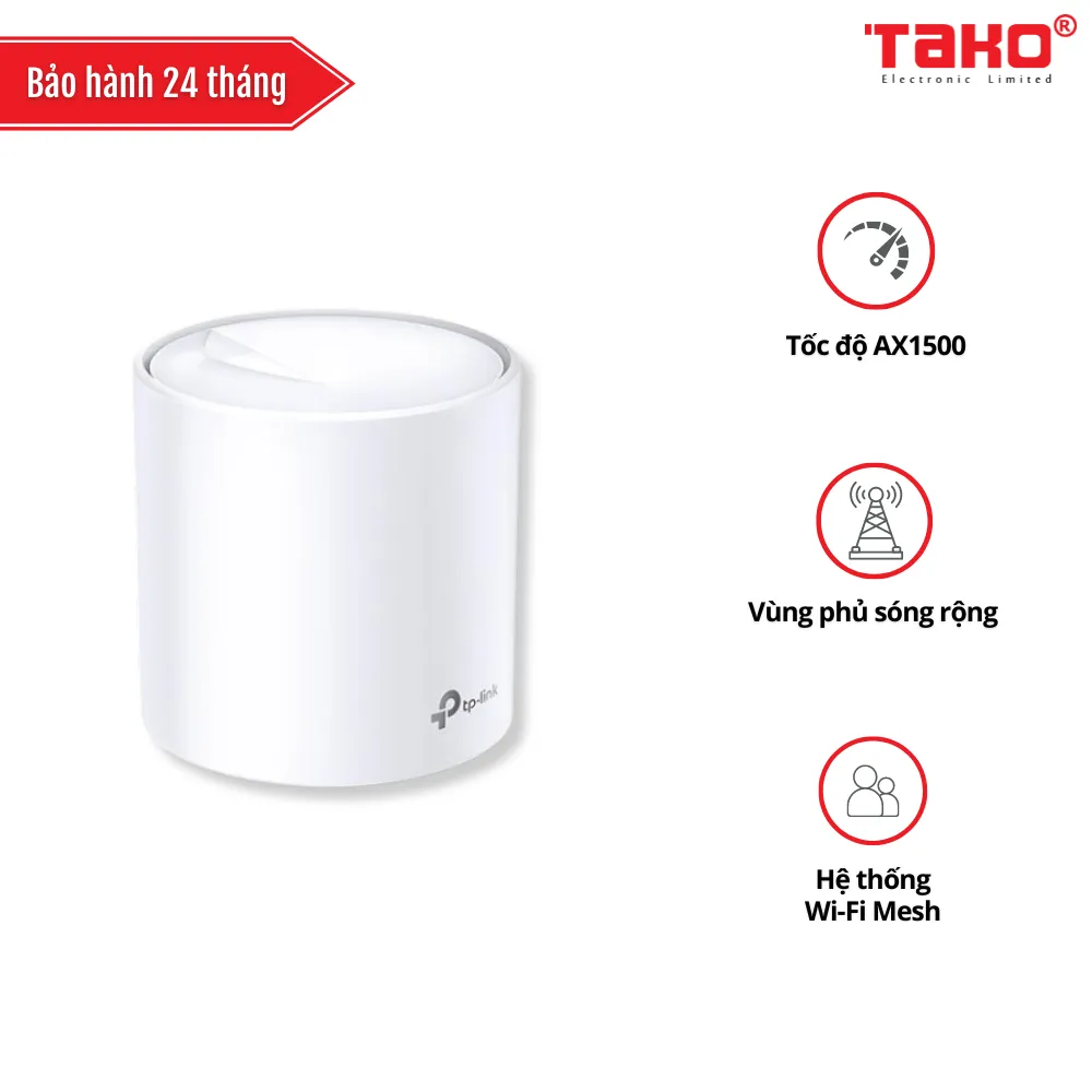 Deco X10 (1-pack) Hệ Thống Mesh WiFi 6 Cho Gia Đình AX1500