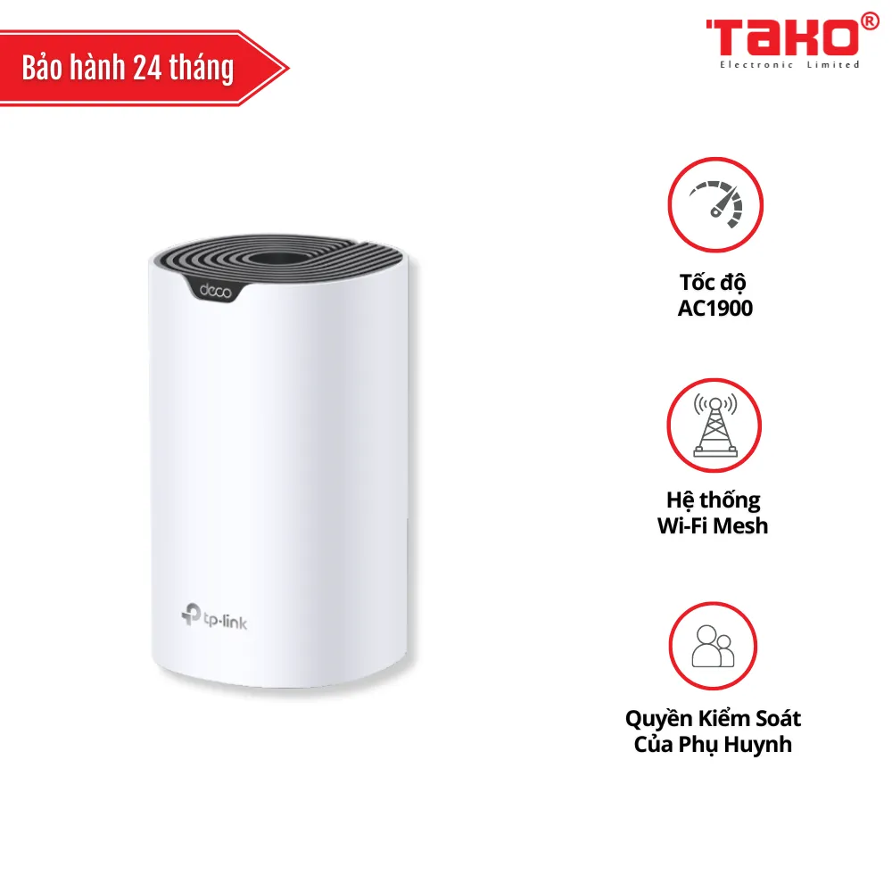 Deco S7 (1-Pack) Hệ Thống Wi-Fi Mesh Cho Gia Đình AC1900