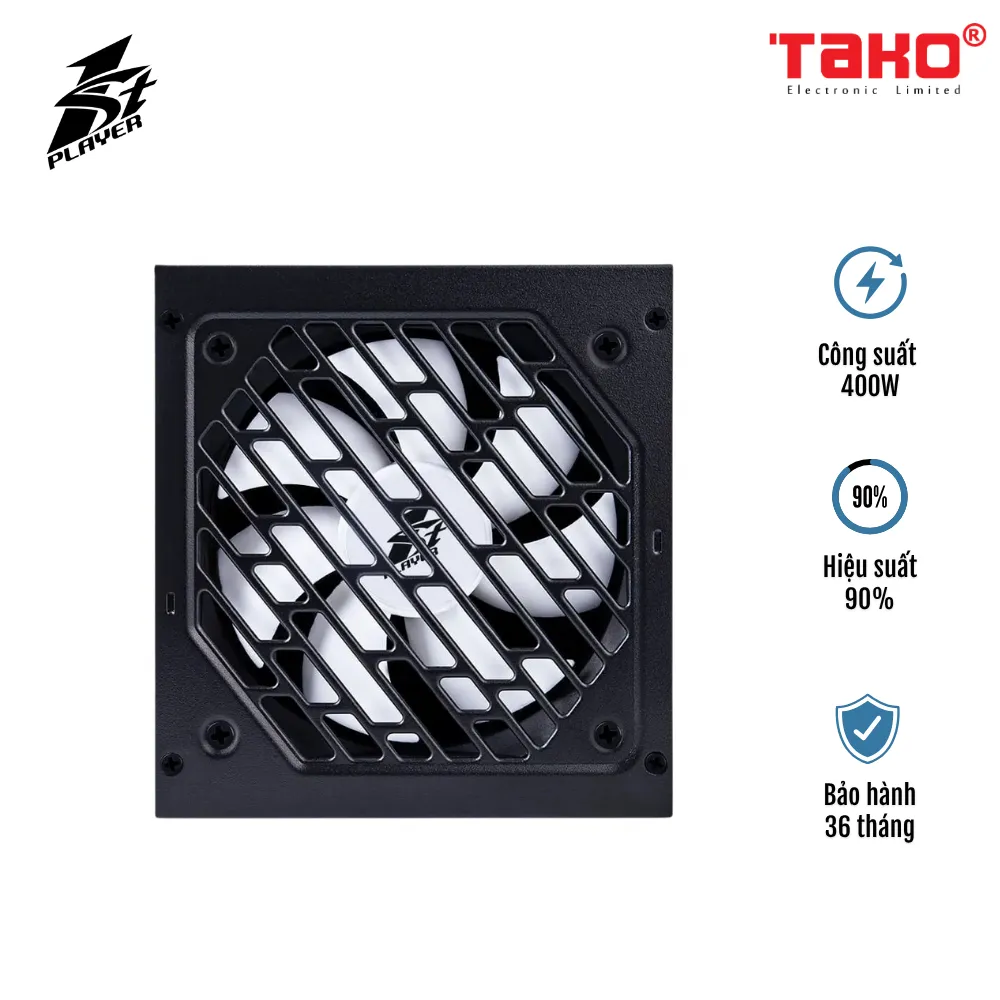 NGUỒN MÁY TÍNH 1STPLAYER FK-400 400W ĐEN (7557)