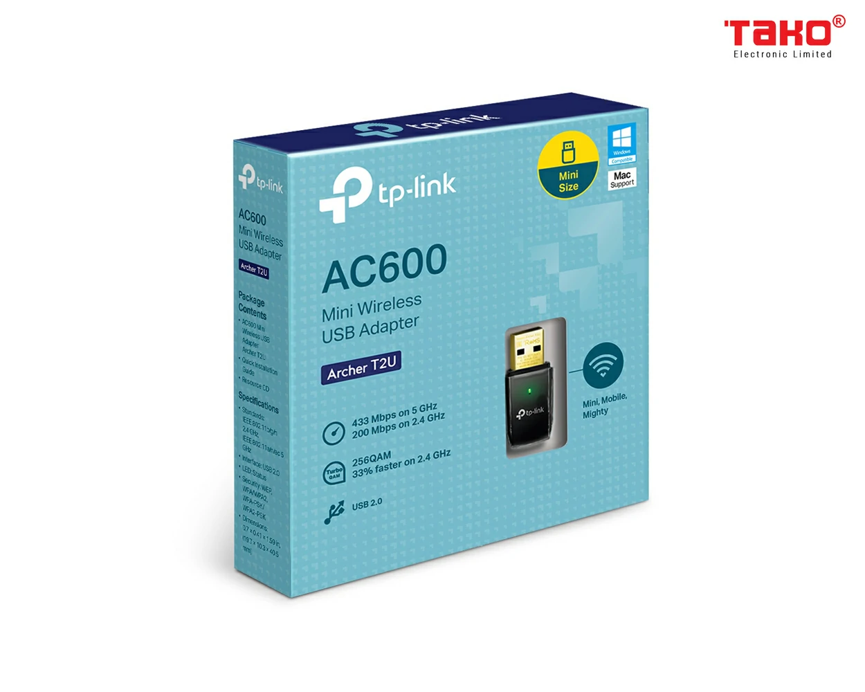 Archer T2U Bộ chuyển đổi USB băng tần kép không dây AC600 4