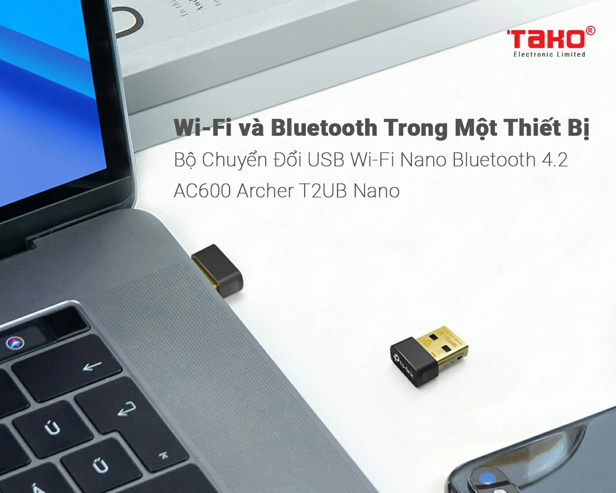 Archer T2UB Nano Bộ Chuyển Đổi USB Wi-Fi Nano Bluetooth 4.2 AC600 5